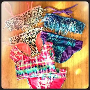 Justice Bathing Suits (set of 3 bikinis size 10)
